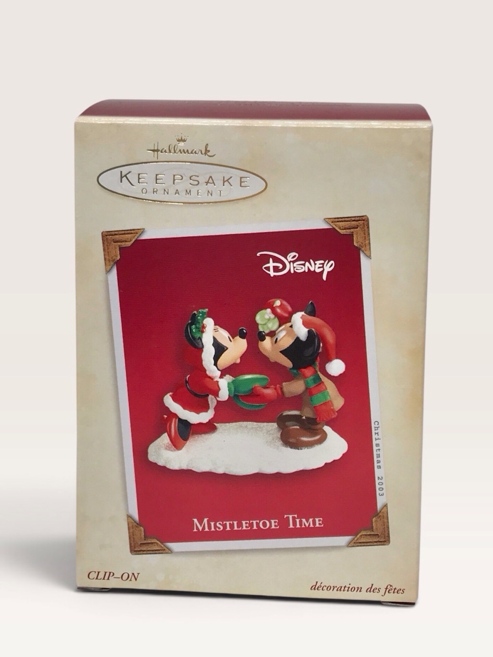 Hallmark Disney Mistletoe Micky & Minnie Mouse Ornament Christmas Vintage 2003